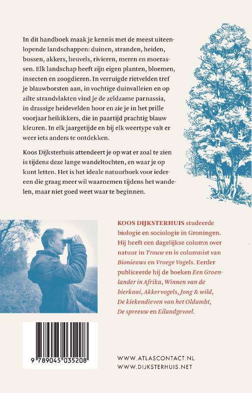 Achterkant van Handboek voor natuurwandelingen