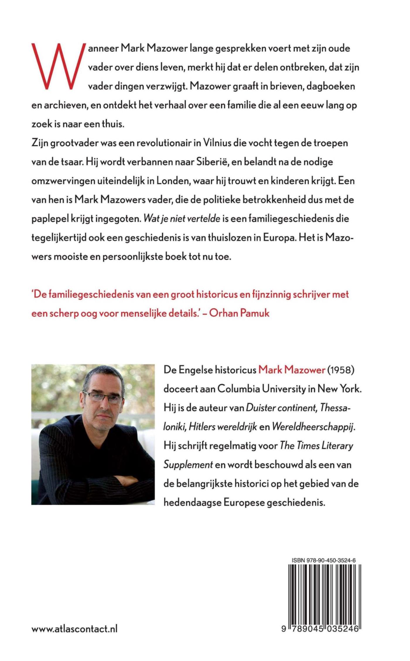 Achterkant van Wat je niet vertelde