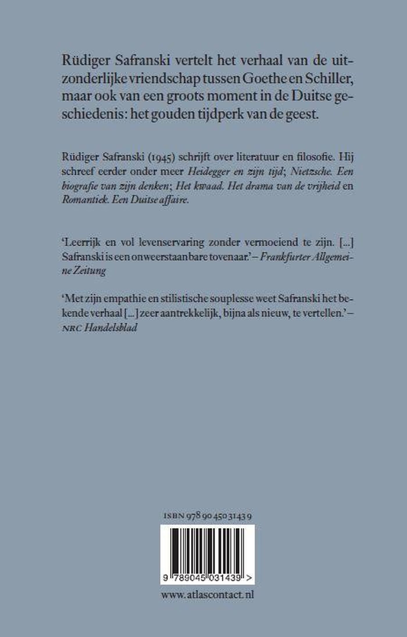 Achterkant van Goethe en Schiller