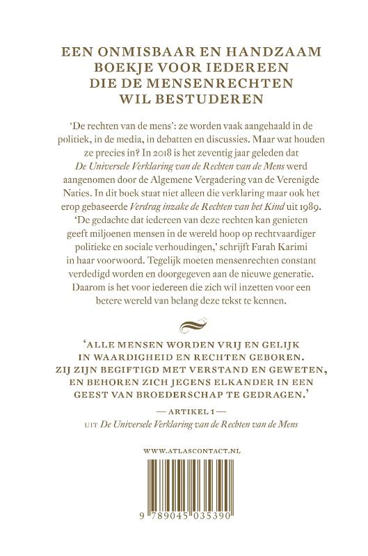 Achterkant van De Universele Verklaring van de Rechten van de Mens
