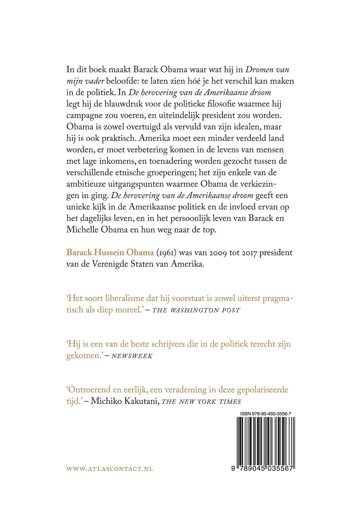 Achterkant van De herovering van de Amerikaanse droom