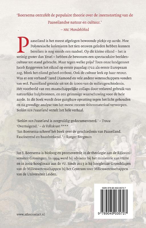 Achterkant van Beelden van Paaseiland