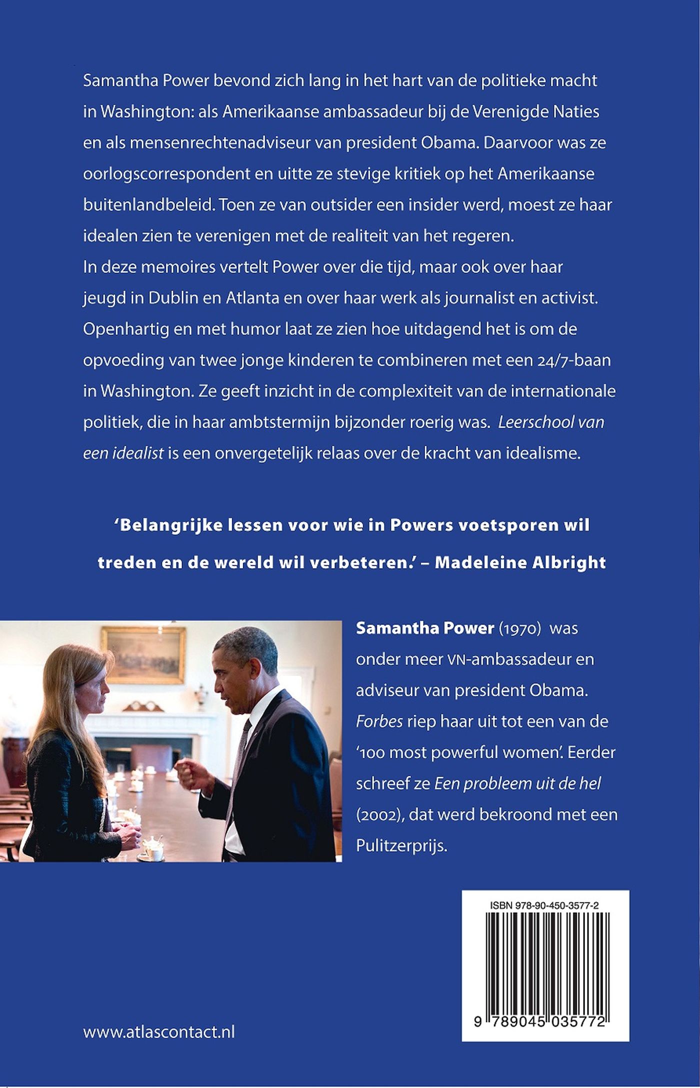Achterkant van Leerschool van een idealist