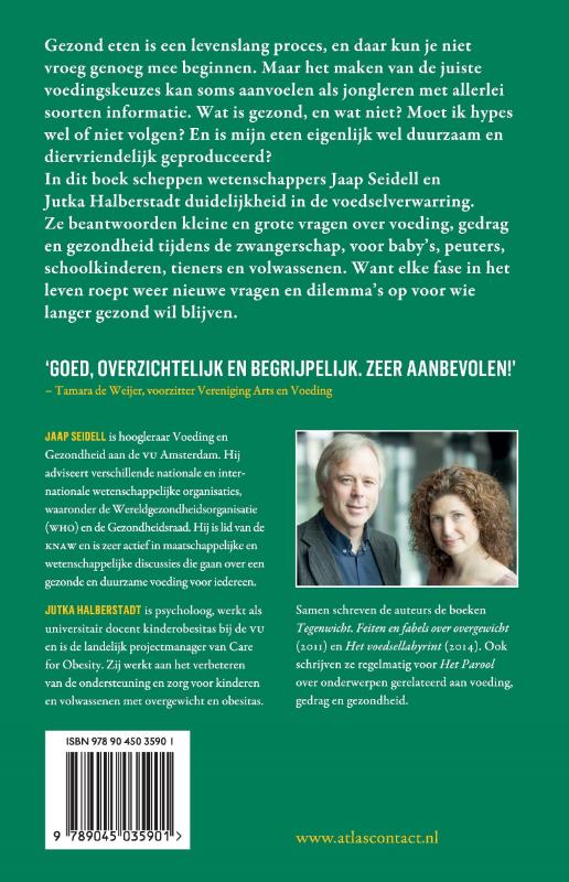Achterkant van Jongleren met voeding