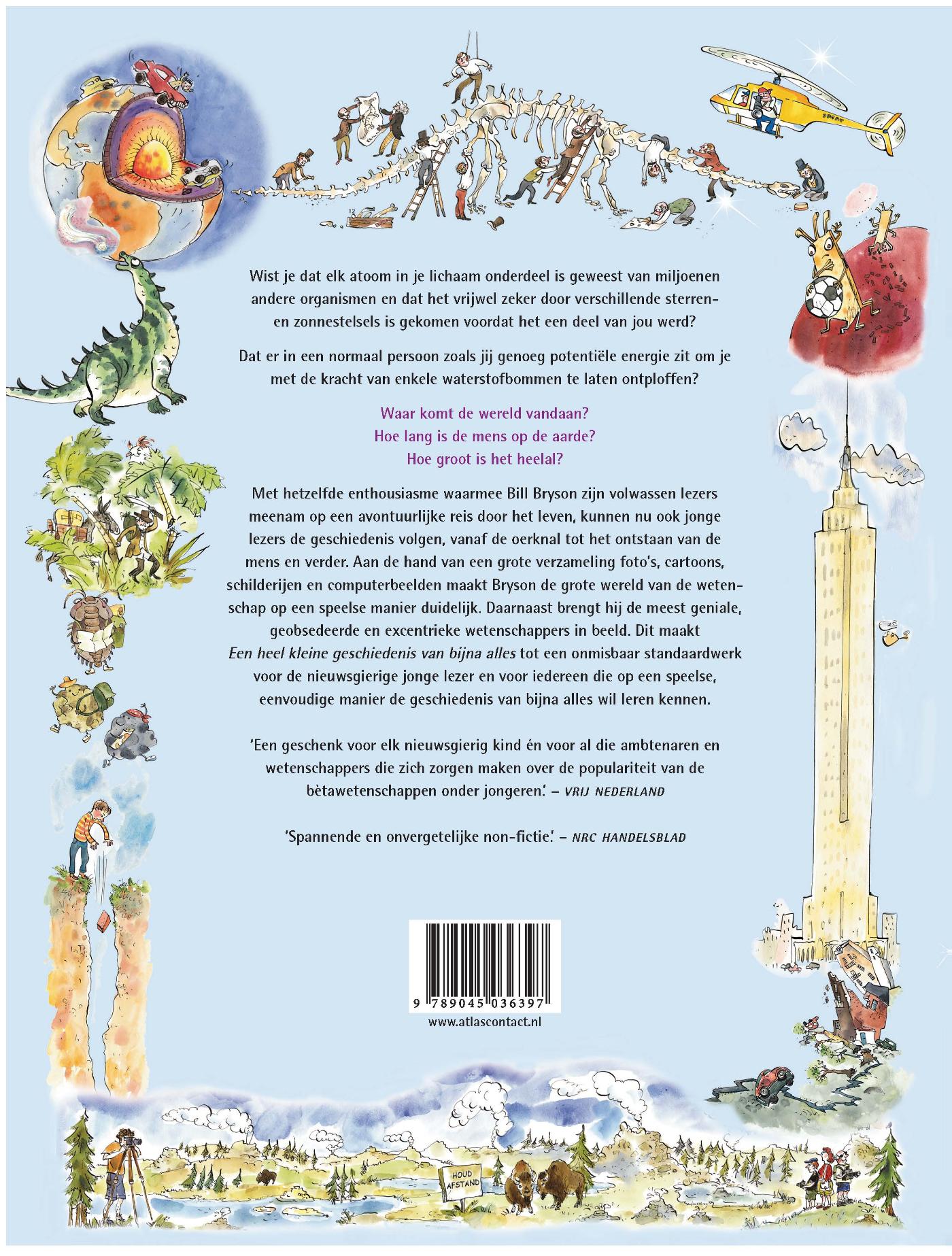 Achterkant van Een heel kleine geschiedenis van bijna alles