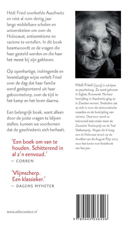 Achterkant van Vragen die ik kreeg over de Holocaust