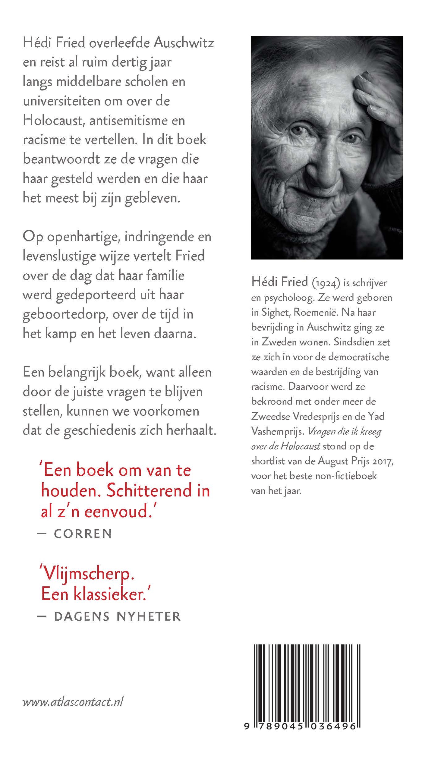 Achterkant van Vragen die ik kreeg over de Holocaust