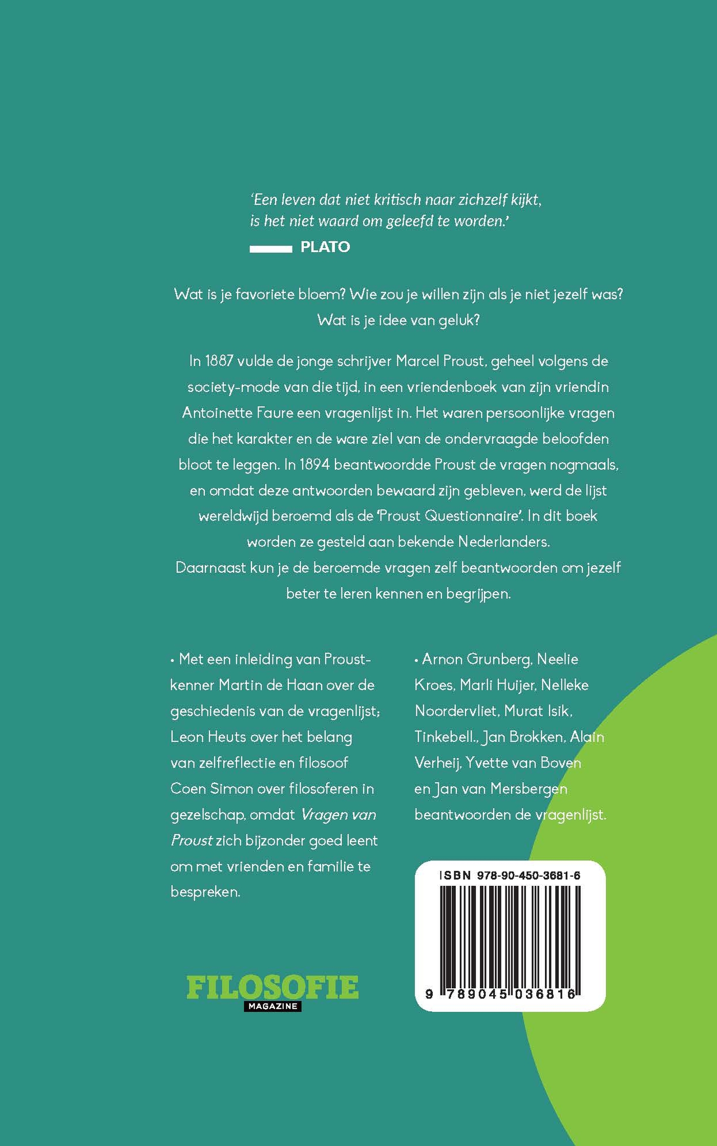 Achterkant van Vragen van Proust