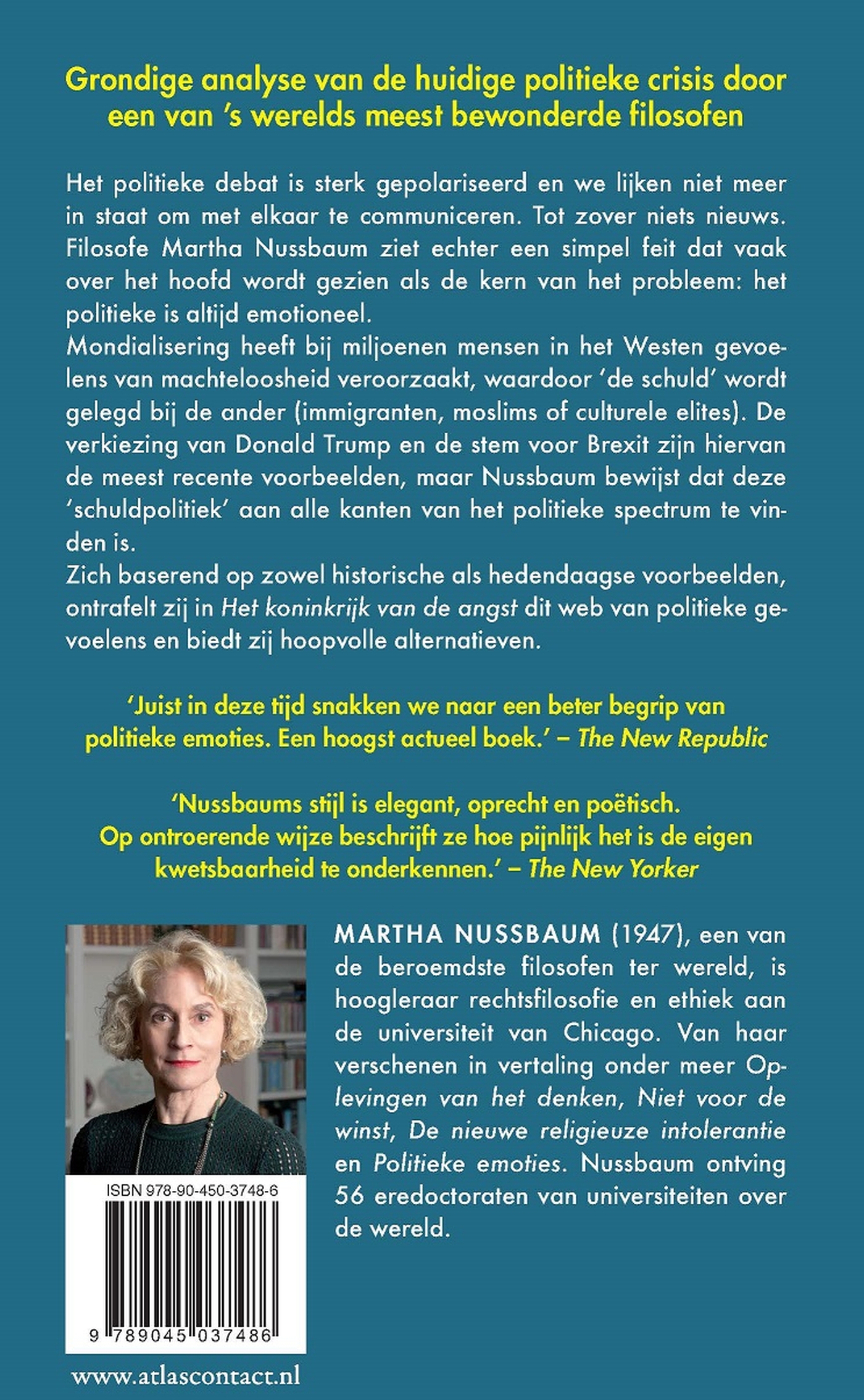 Achterkant van Het koninkrijk van de angst