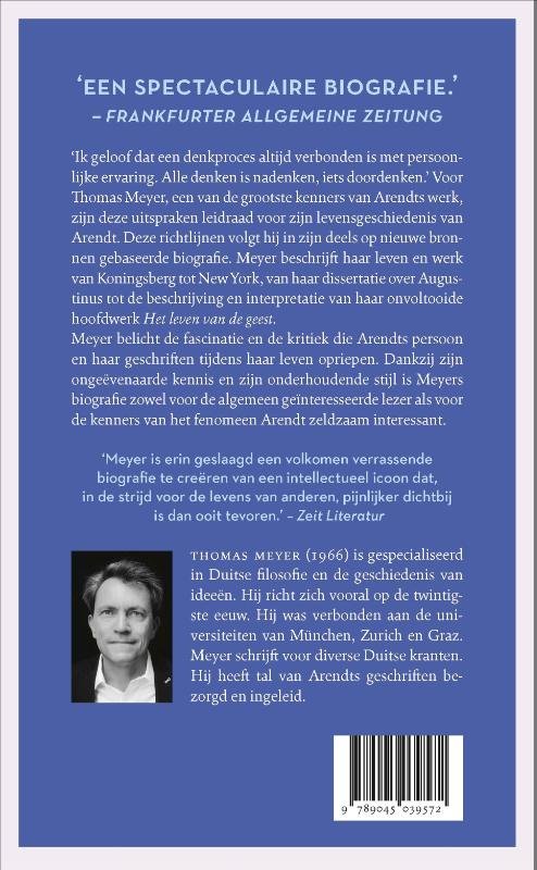 Achterkant van Hannah Arendt
