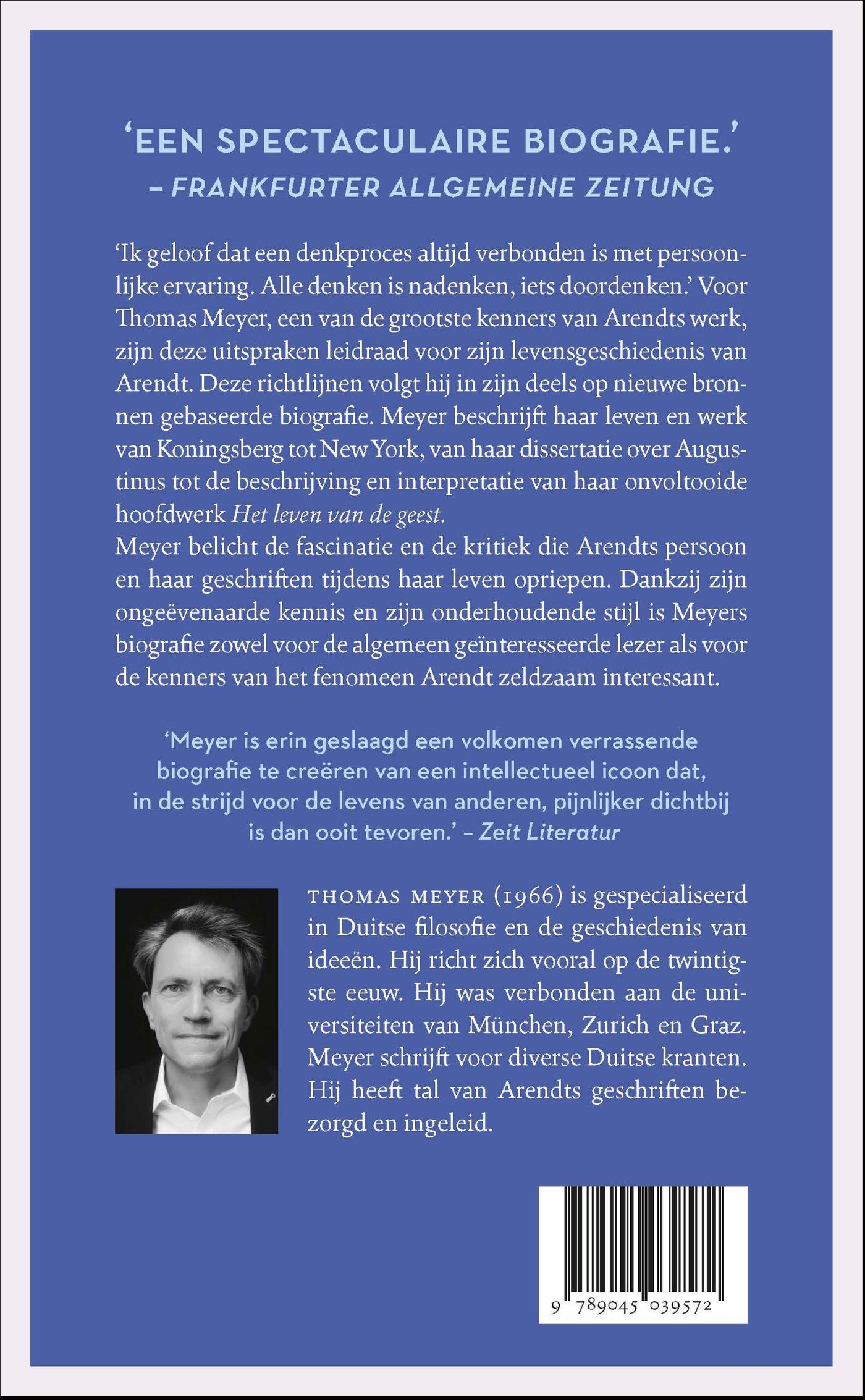Achterkant van Hannah Arendt