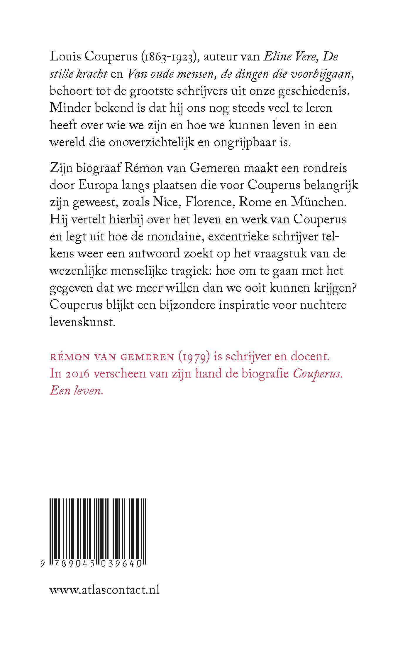 Achterkant van De kleine Couperus
