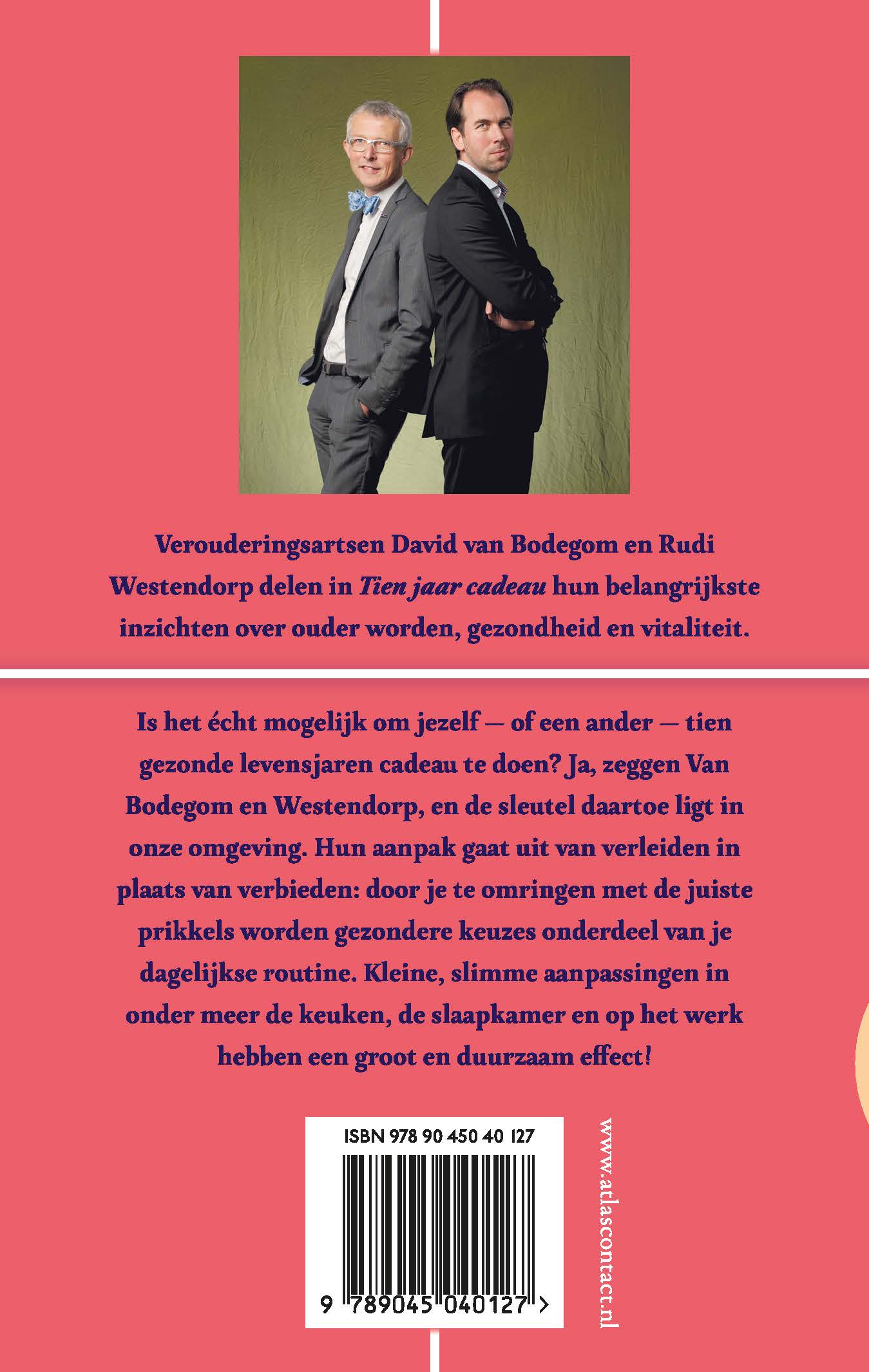 Achterkant van Tien jaar cadeau