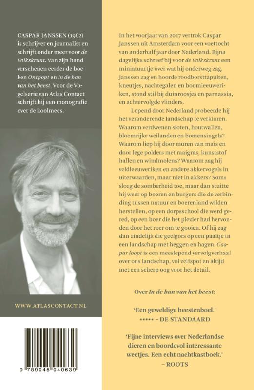 Achterkant van Caspar loopt