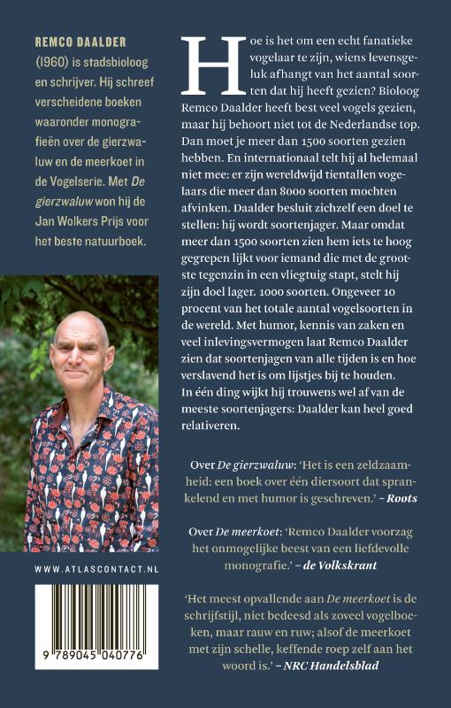 Achterkant van De soortenjager