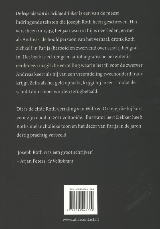 Achterkant van De legende van de heilige drinker