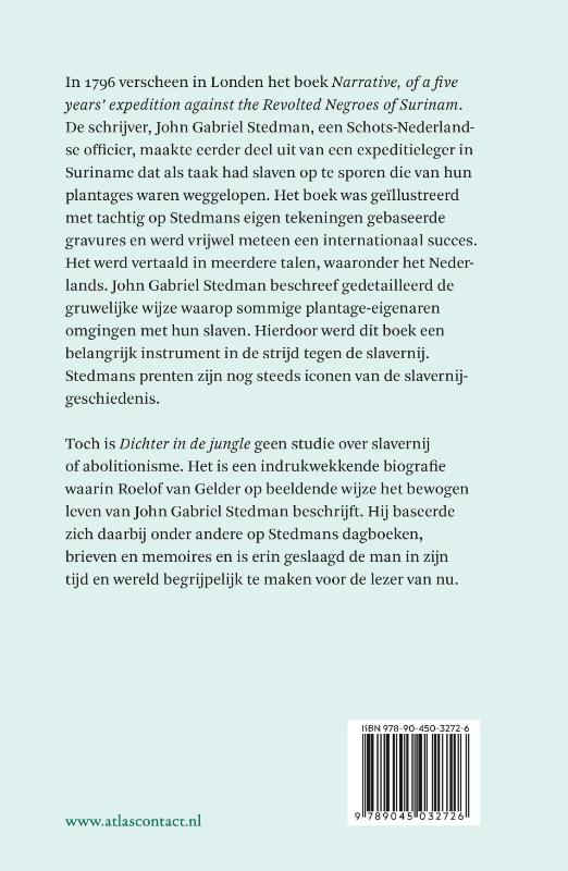 Achterkant van Dichter in de jungle