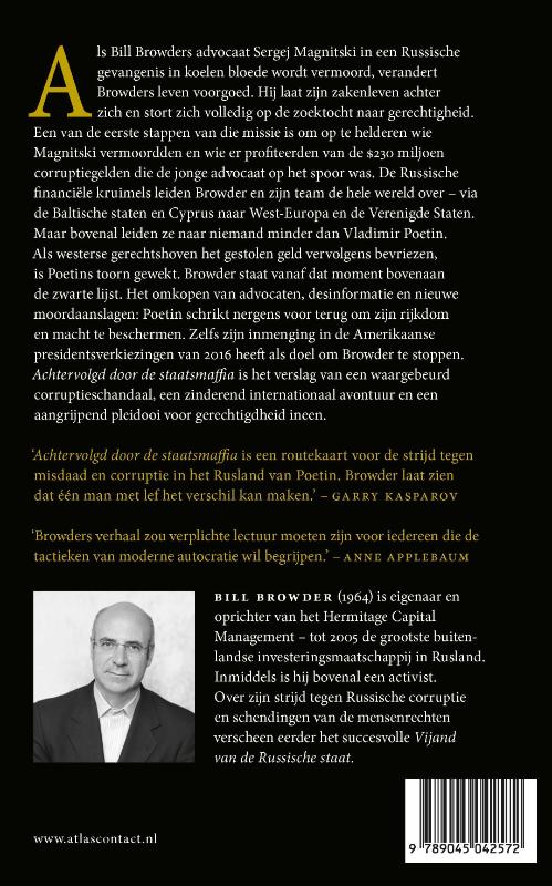 Achterkant van Achtervolgd door de staatsmaffia
