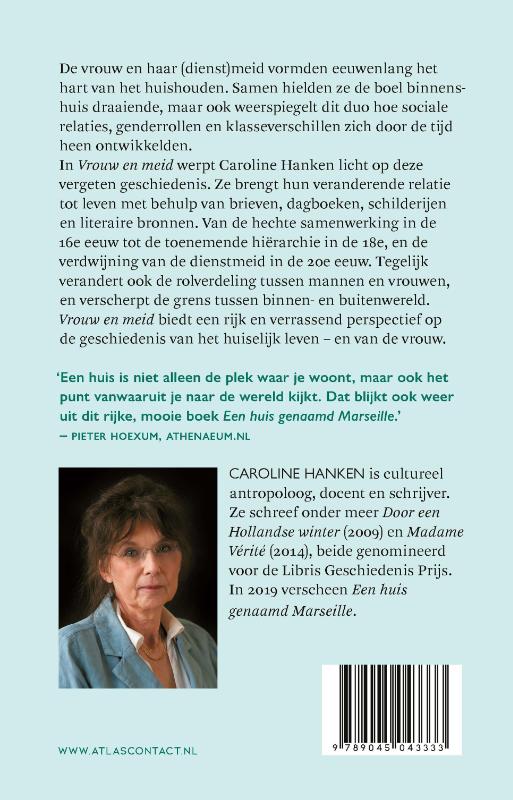 Achterkant van Vrouw en meid