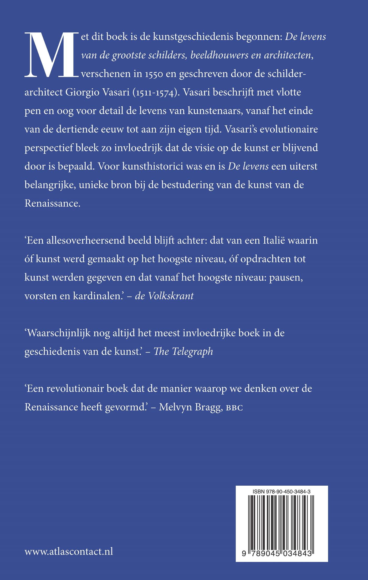 Achterkant van De levens van de grootste schilders