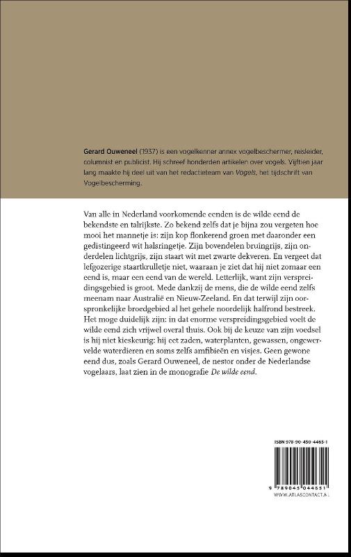 Achterkant van De wilde eend