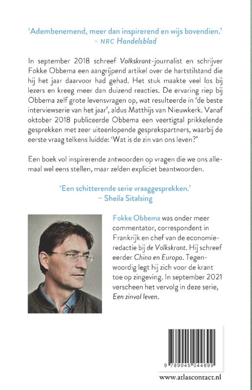 Achterkant van De zin van het leven