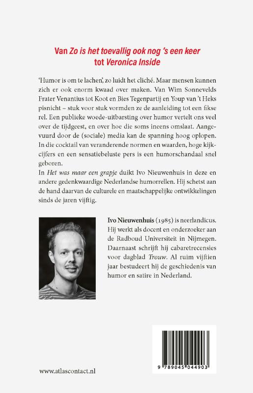 Achterkant van Het was maar een grapje
