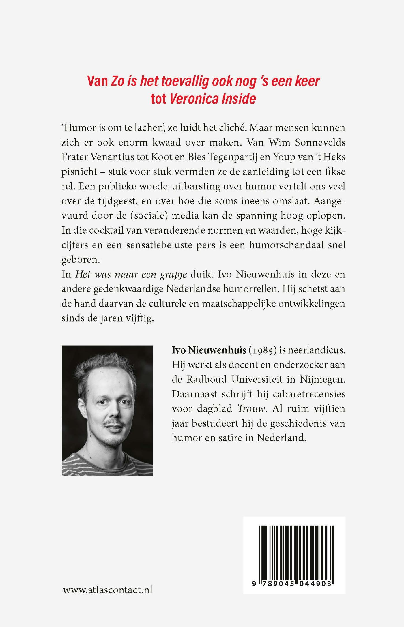Achterkant van Het was maar een grapje
