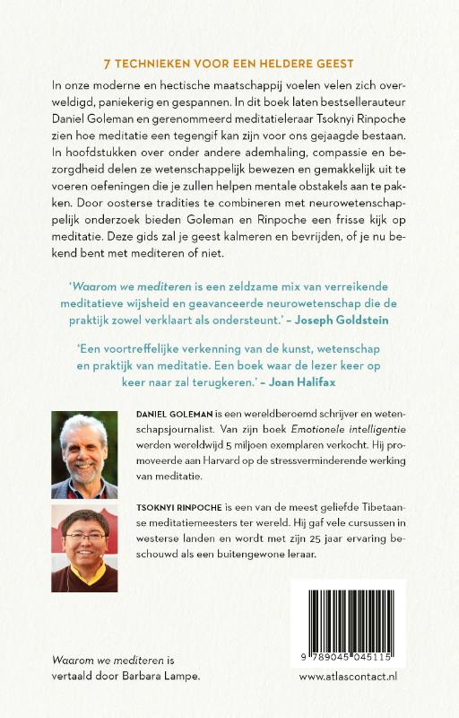 Achterkant van Waarom we mediteren