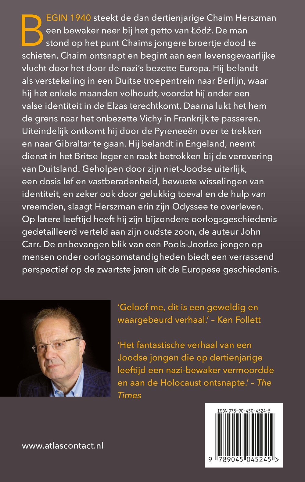 Achterkant van Ontsnapping uit het getto