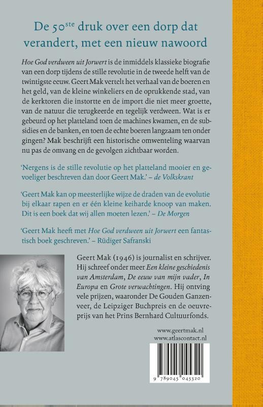 Achterkant van Hoe God verdween uit Jorwert - jubileumeditie