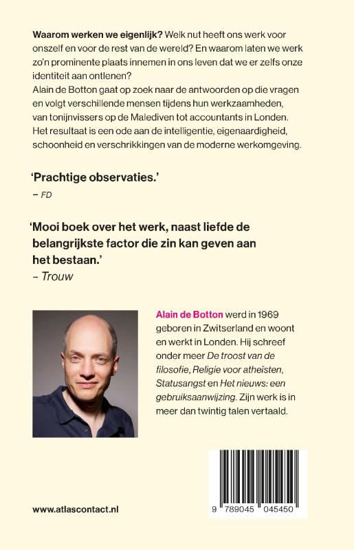 Achterkant van Ode aan de arbeid