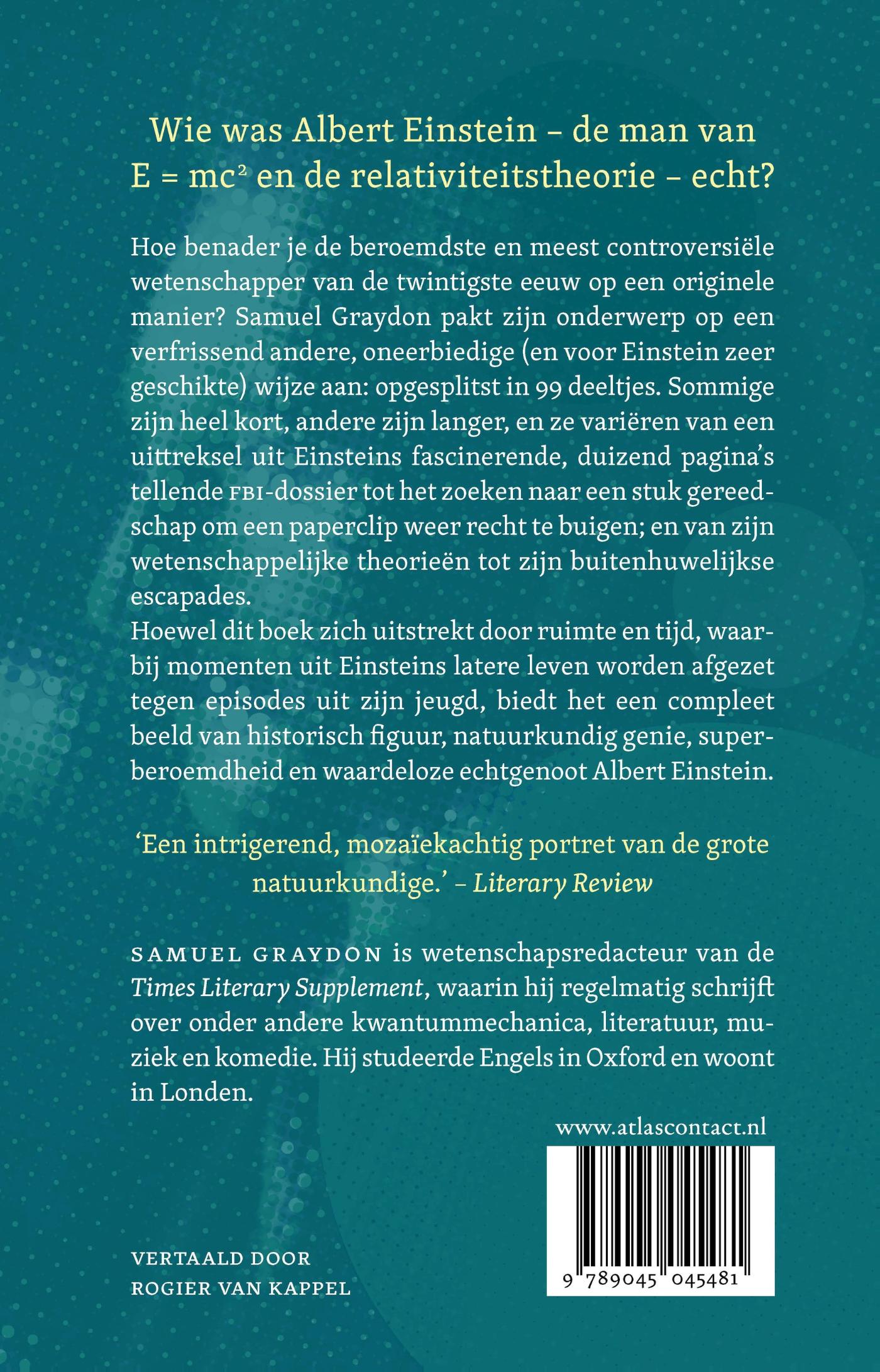 Achterkant van Einstein in tijd en ruimte