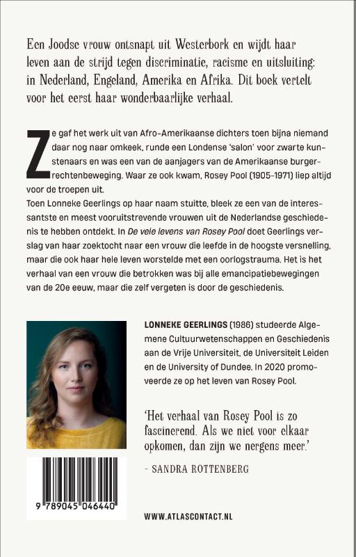 Achterkant van De vele levens van Rosey Pool