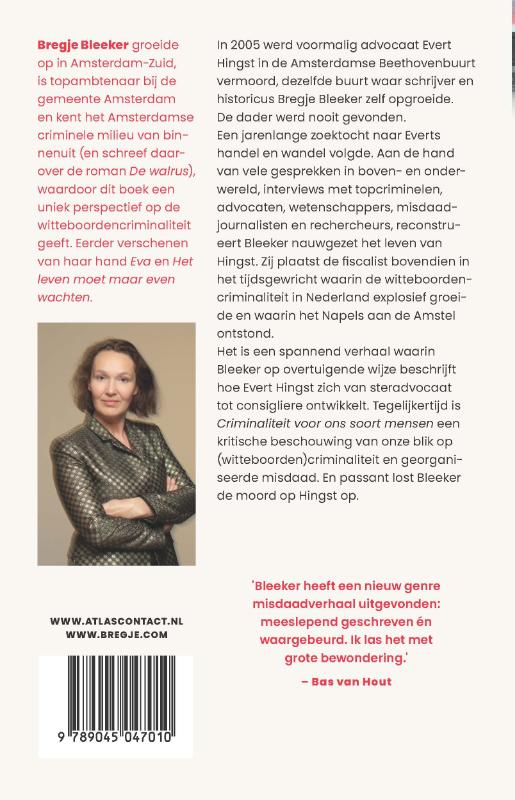 Achterkant van Criminaliteit voor ons soort mensen