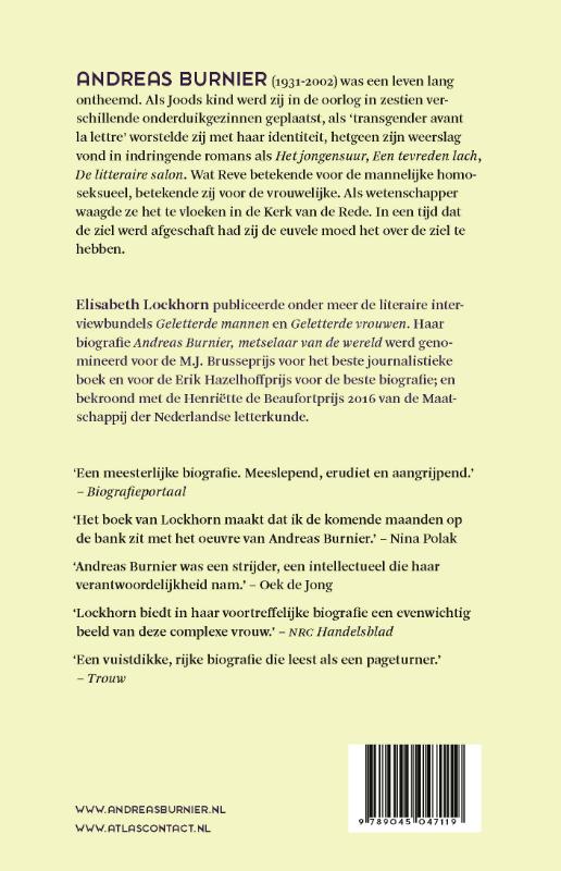 Achterkant van Andreas Burnier, metselaar van de wereld