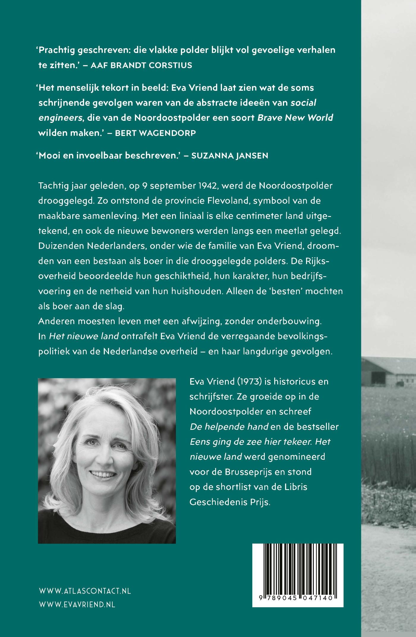 Achterkant van Het nieuwe land