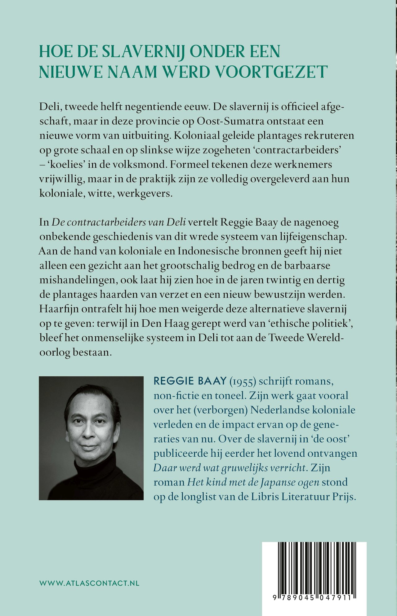 Achterkant van De contractarbeiders van Deli