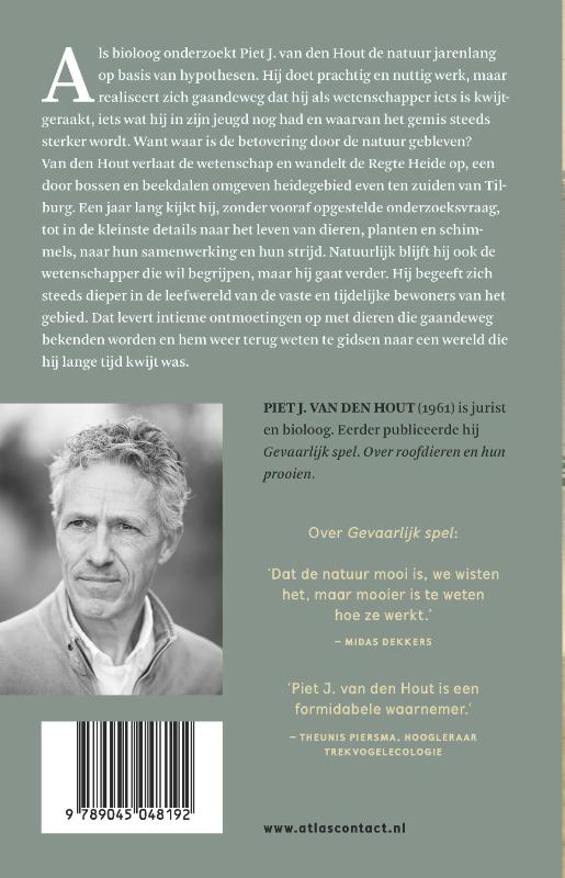 Achterkant van Op de huid van de heide