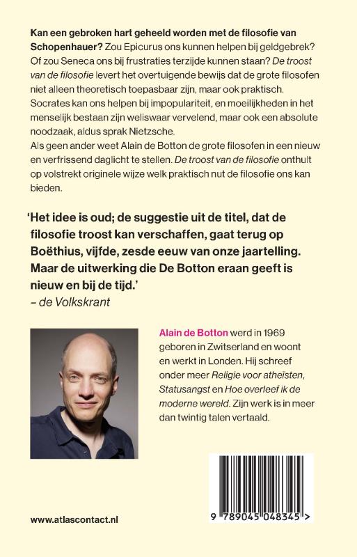 Achterkant van De troost van de filosofie