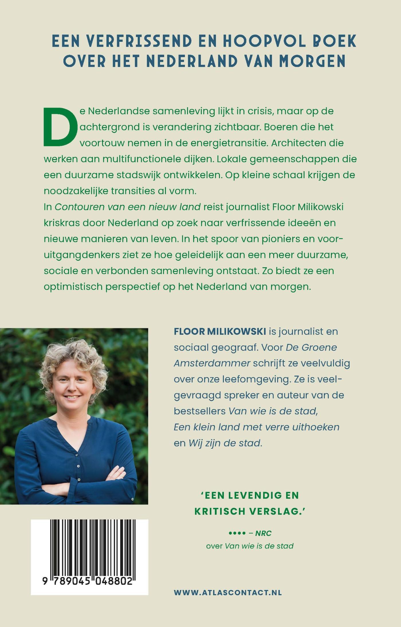 Achterkant van Contouren van een nieuw land