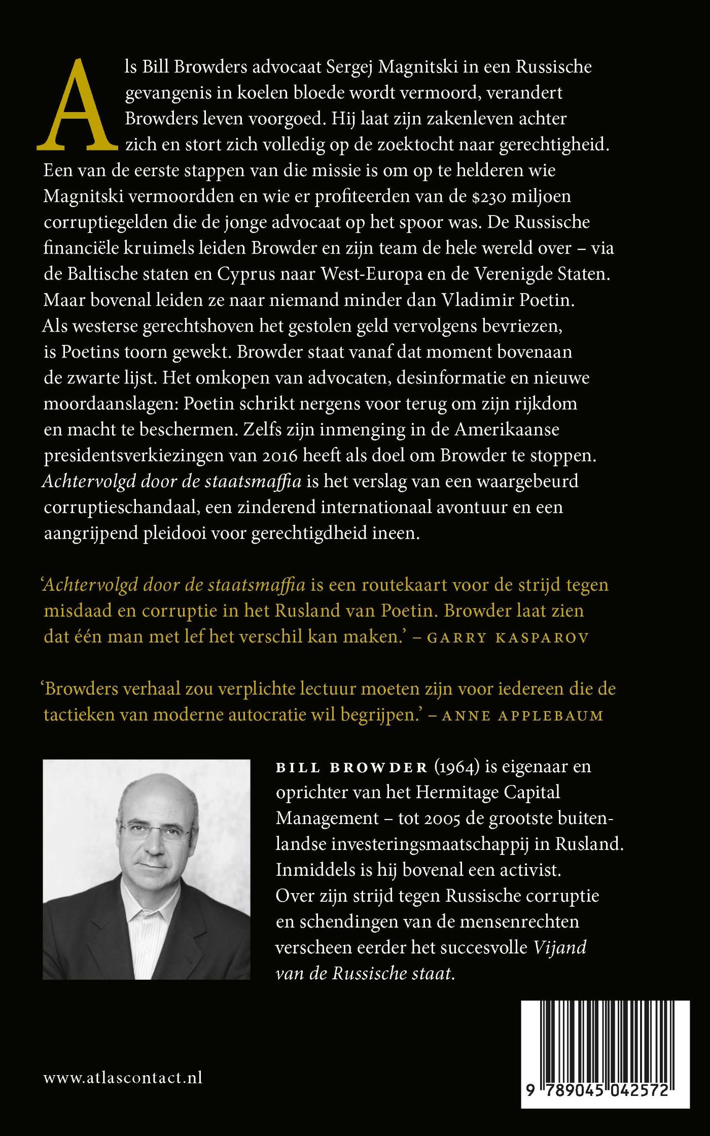 Achterkant van Achtervolgd door de staatsmaffia