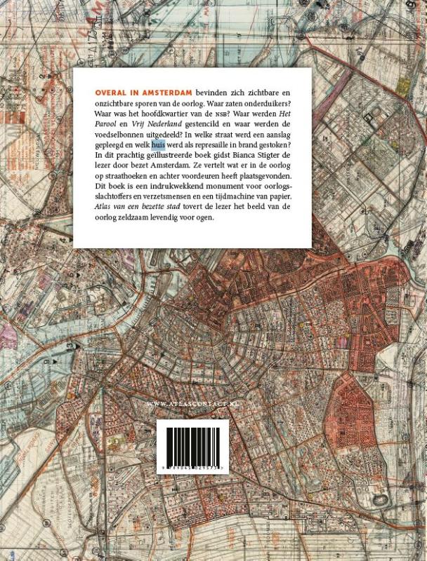 Achterkant van Atlas van een bezette stad