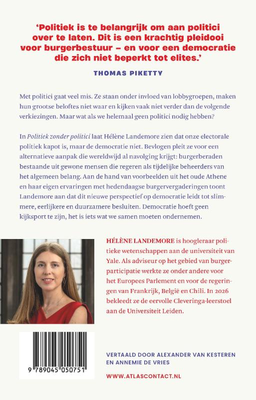 Achterkant van Politiek zonder politici