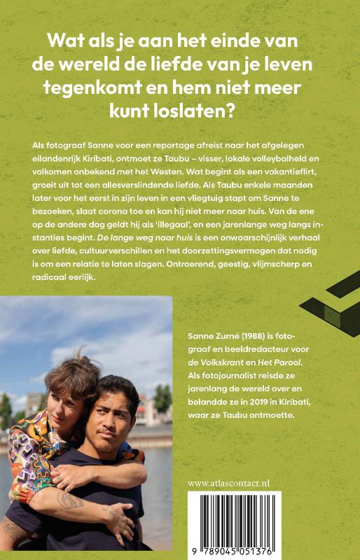 Achterkant van De lange weg naar huis