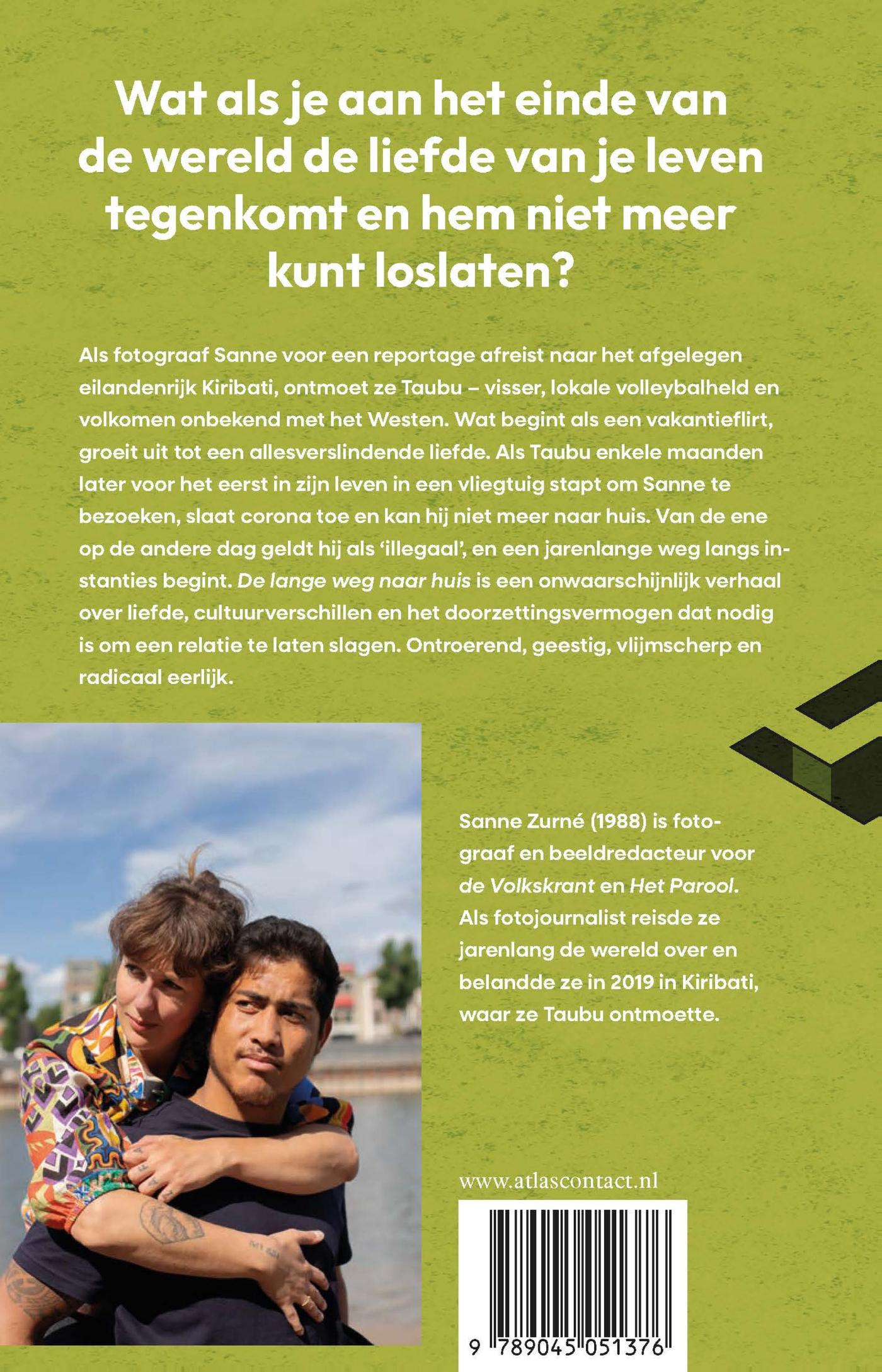 Achterkant van De lange weg naar huis