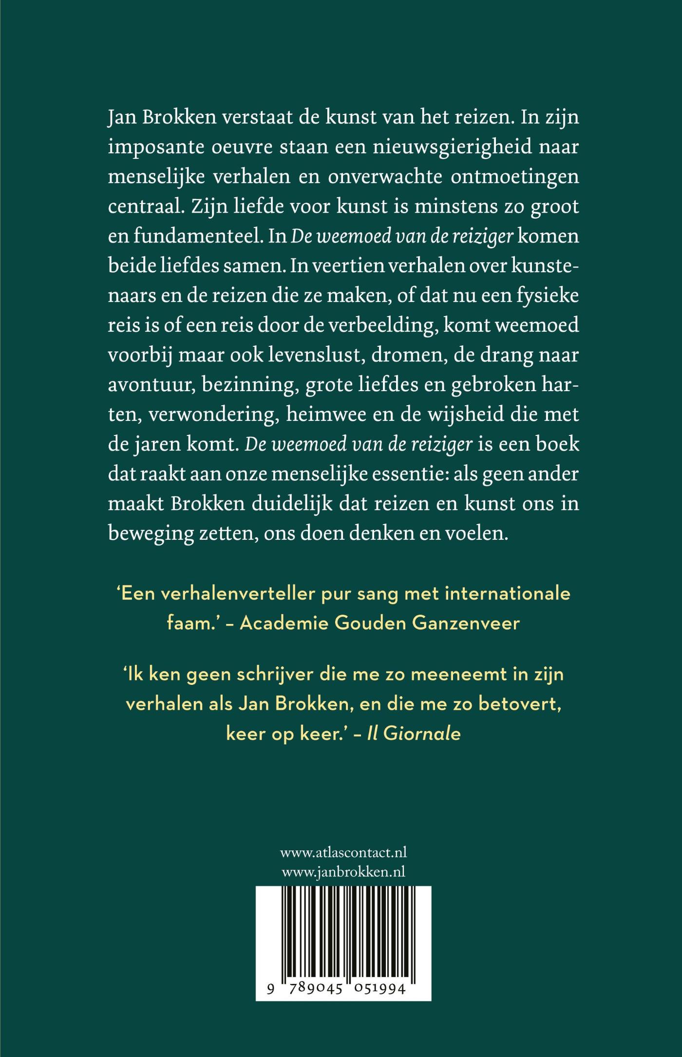 Achterkant van De weemoed van de reiziger