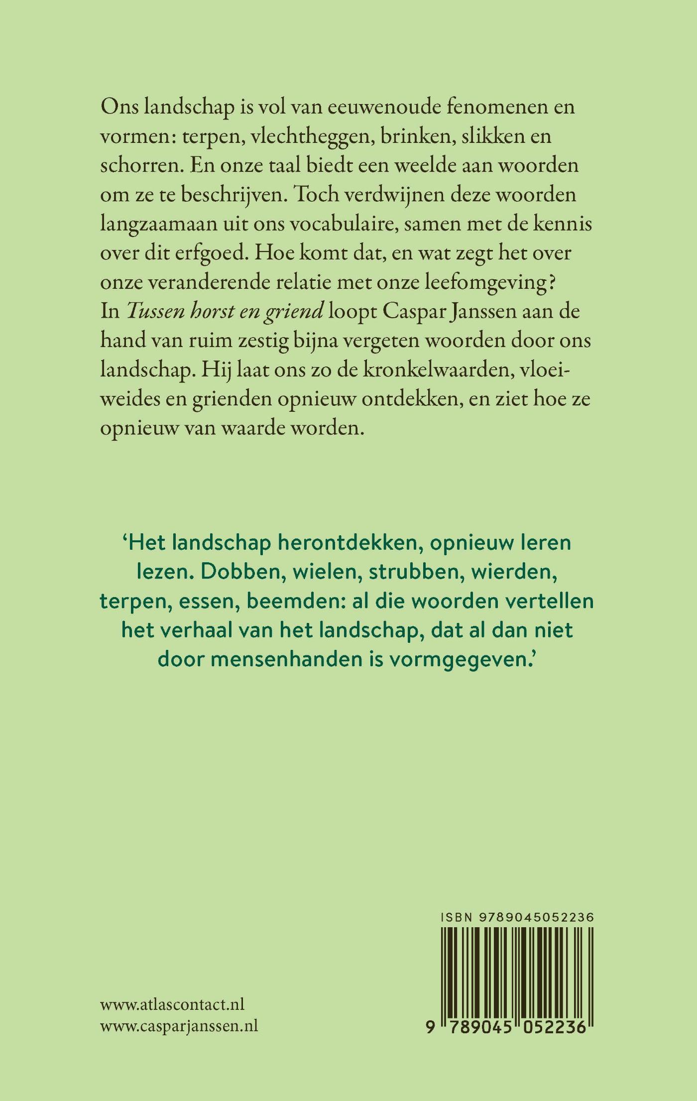 Achterkant van Tussen horst en griend