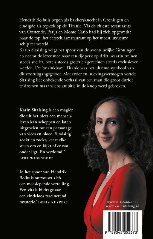 Achterkant van De kok van de Titanic