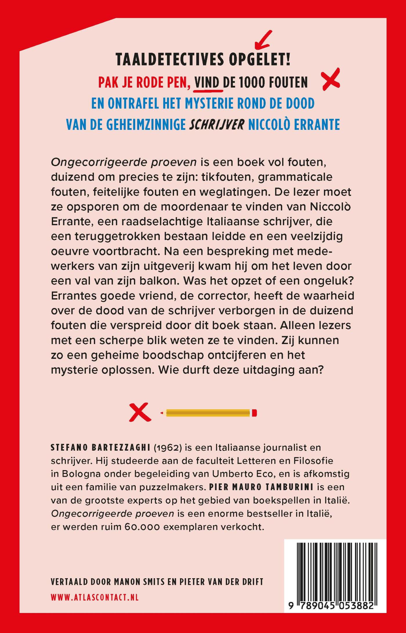 Achterkant van Ongecorrigeerde proeven